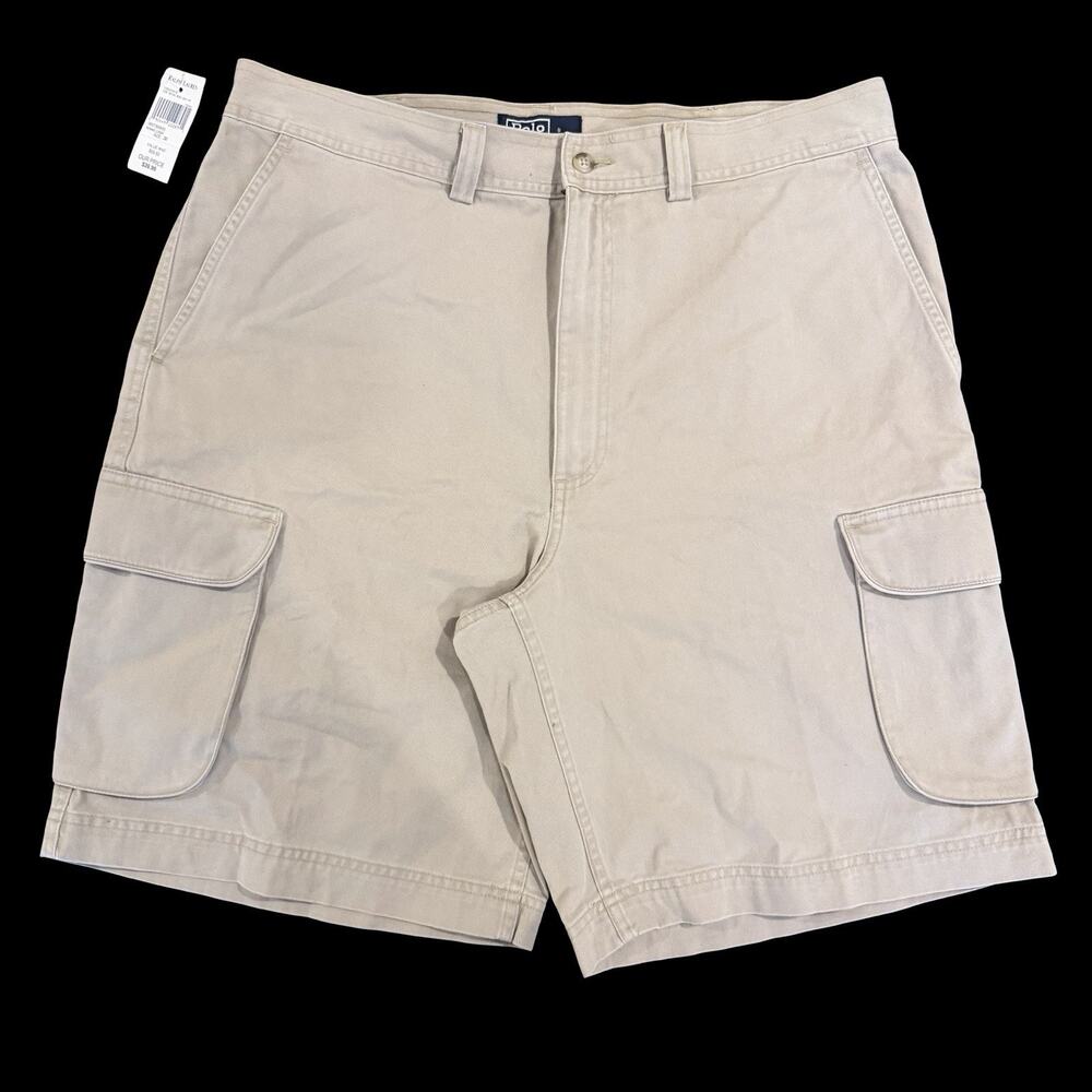 Polo Ralph Lauren Cargo Shorts Khaki Size 36 Classic Cotton